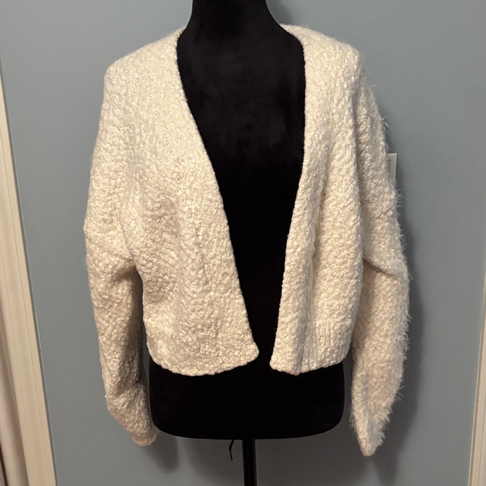 Urban Outfitters Cream Soft Textured Cardigan
